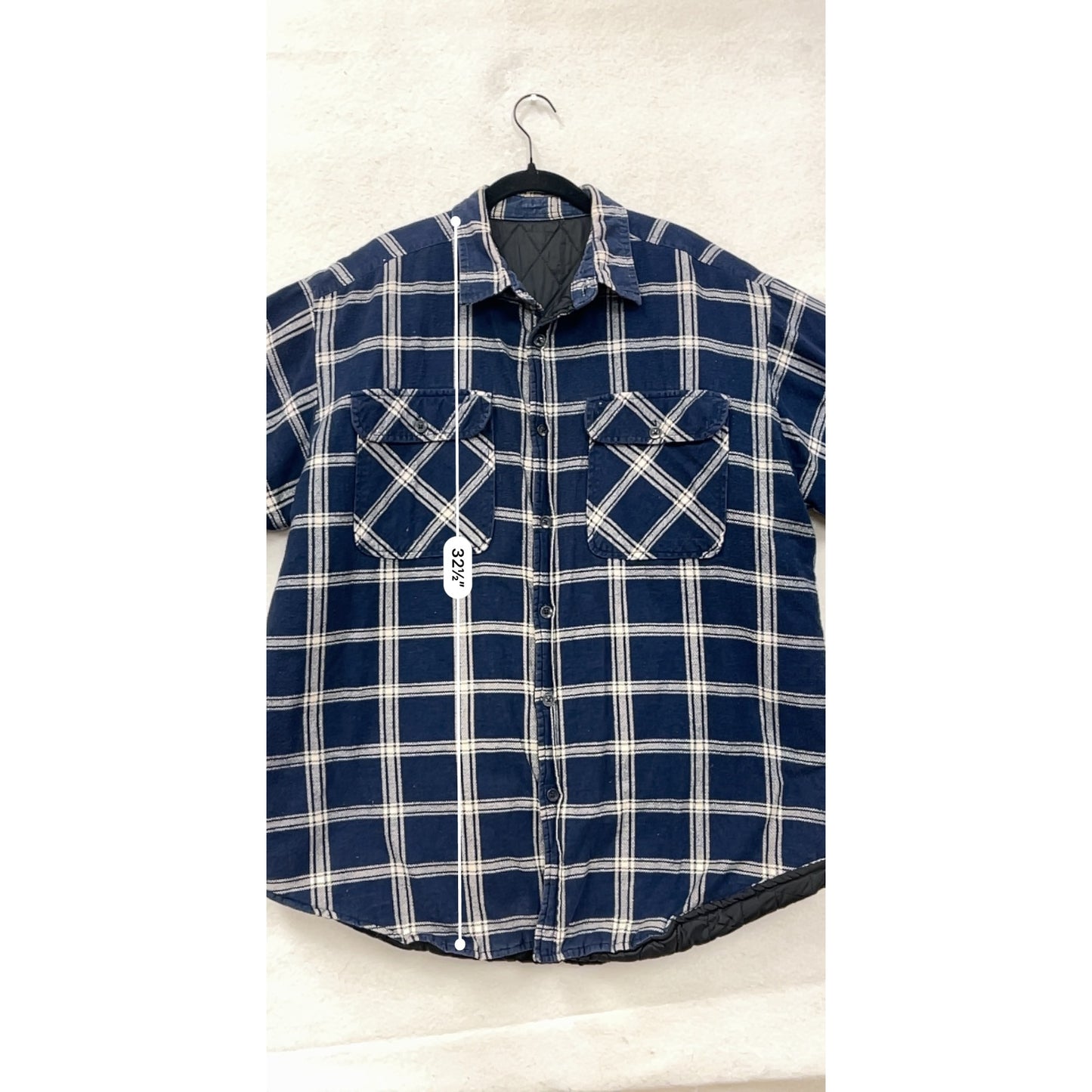 Pabst Blue Ribbon Mens Flannel Shirt With US Flag Patch & Quilted Lining #8241