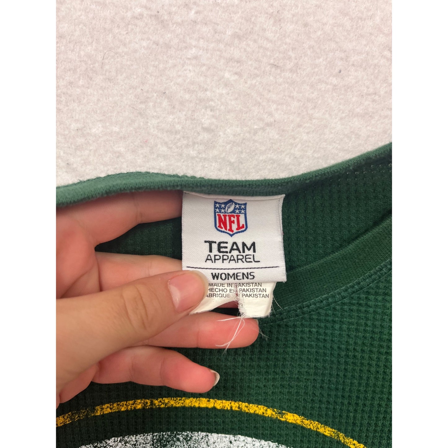 Green Bay Packers Womens Long Sleeve Thermal Shirt NFL Team Apparel Size S #805A