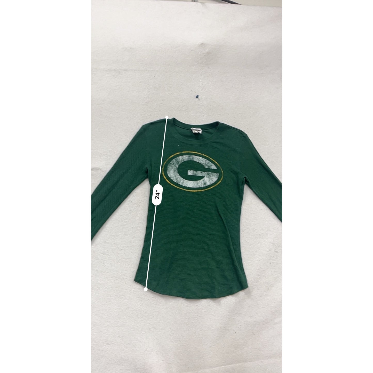 Green Bay Packers Womens Long Sleeve Thermal Shirt NFL Team Apparel Size S #805A