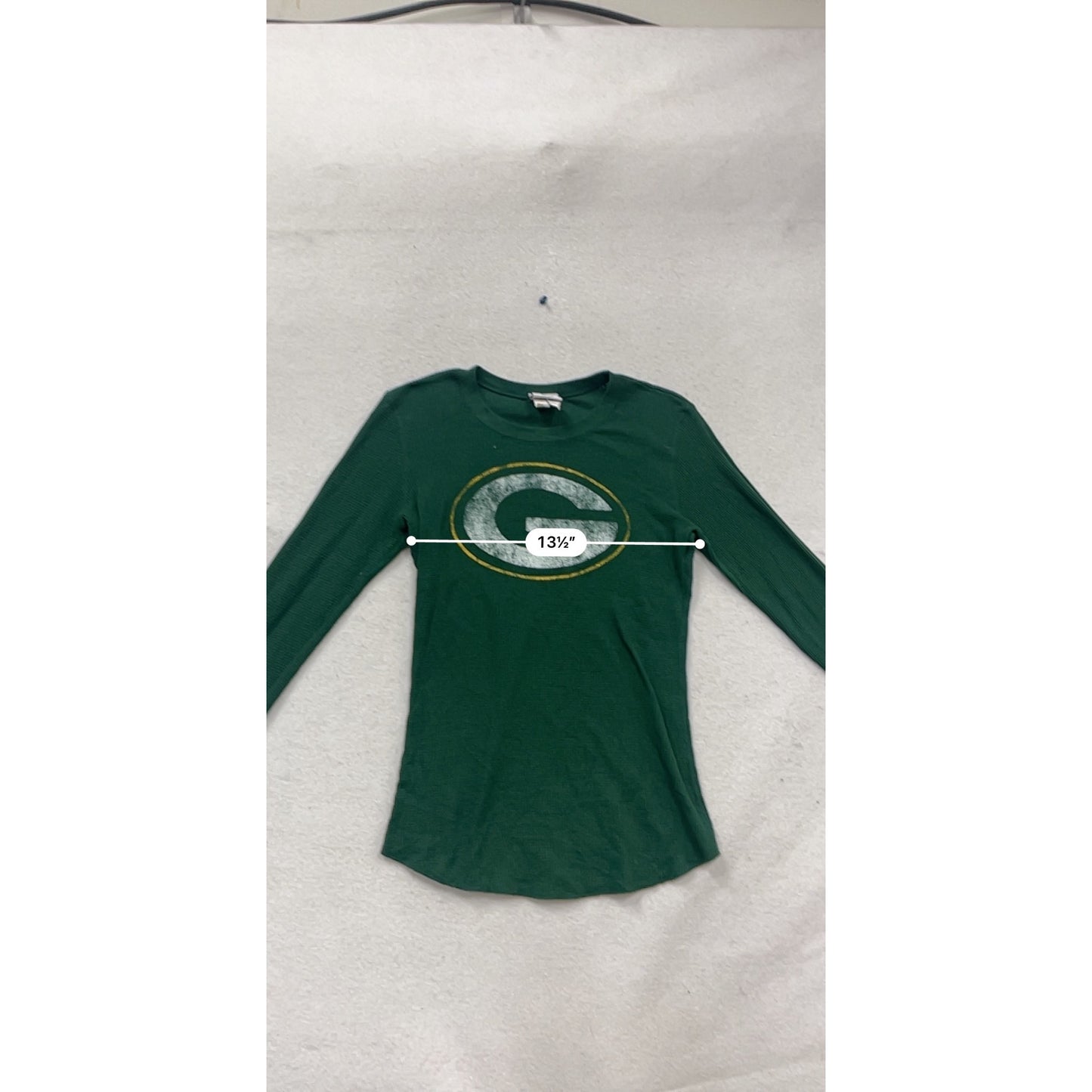 Green Bay Packers Womens Long Sleeve Thermal Shirt NFL Team Apparel Size S #805A
