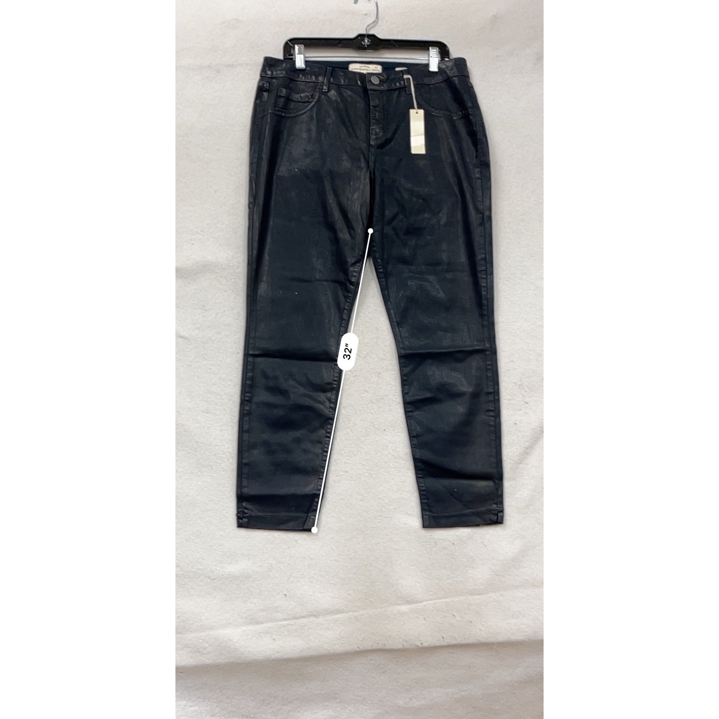 Eileen Fisher Ink-Coated Straight-Leg Pants Size 32 #781A