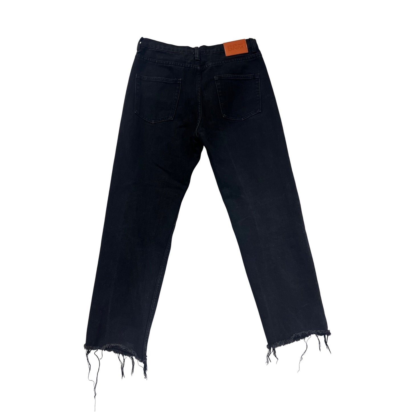Princess Polly Womens Black Distressed High-Waisted Straight-Leg Jeans #8183