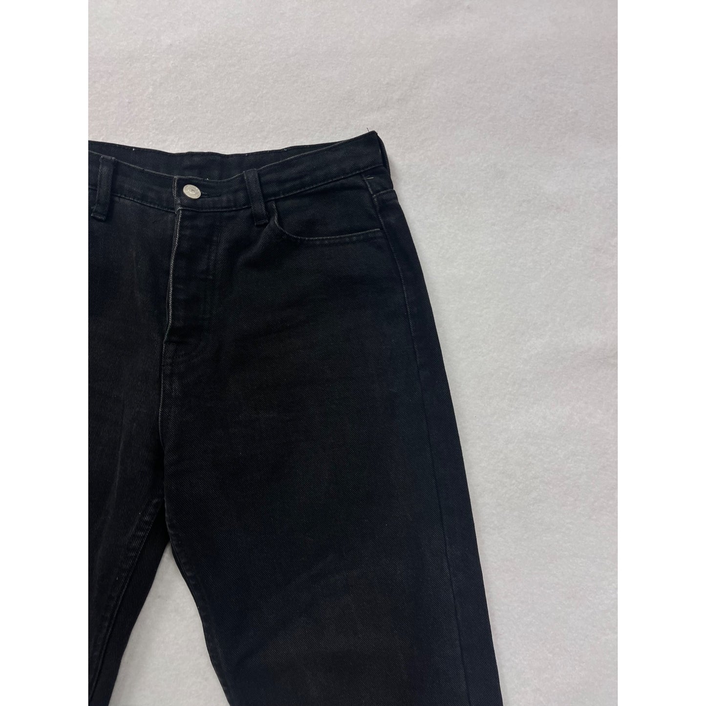 Princess Polly Womens Black Distressed High-Waisted Straight-Leg Jeans #8183