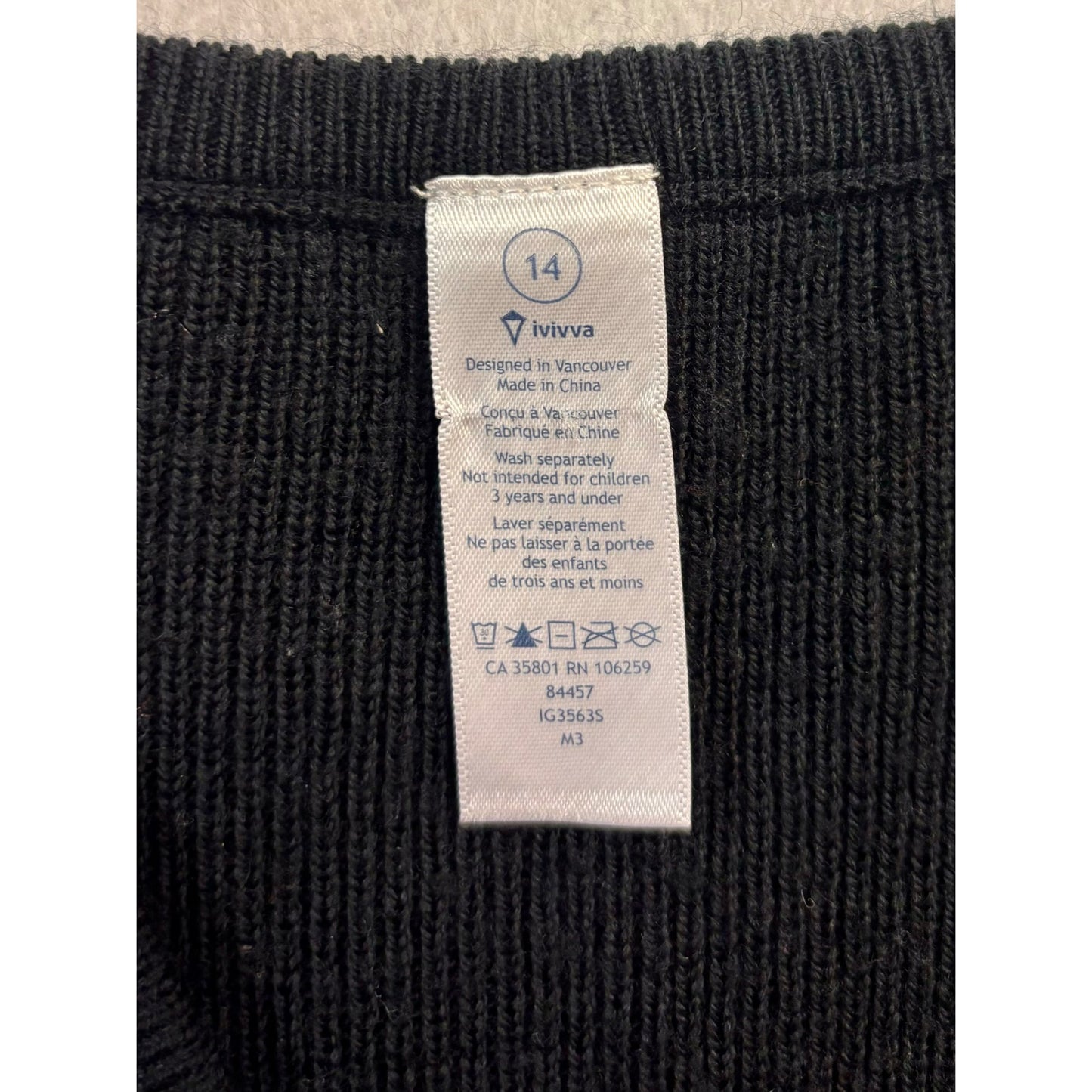 Women’s Ivivva (By Lululemon) Black Cross Over Long Sleeve Shirt