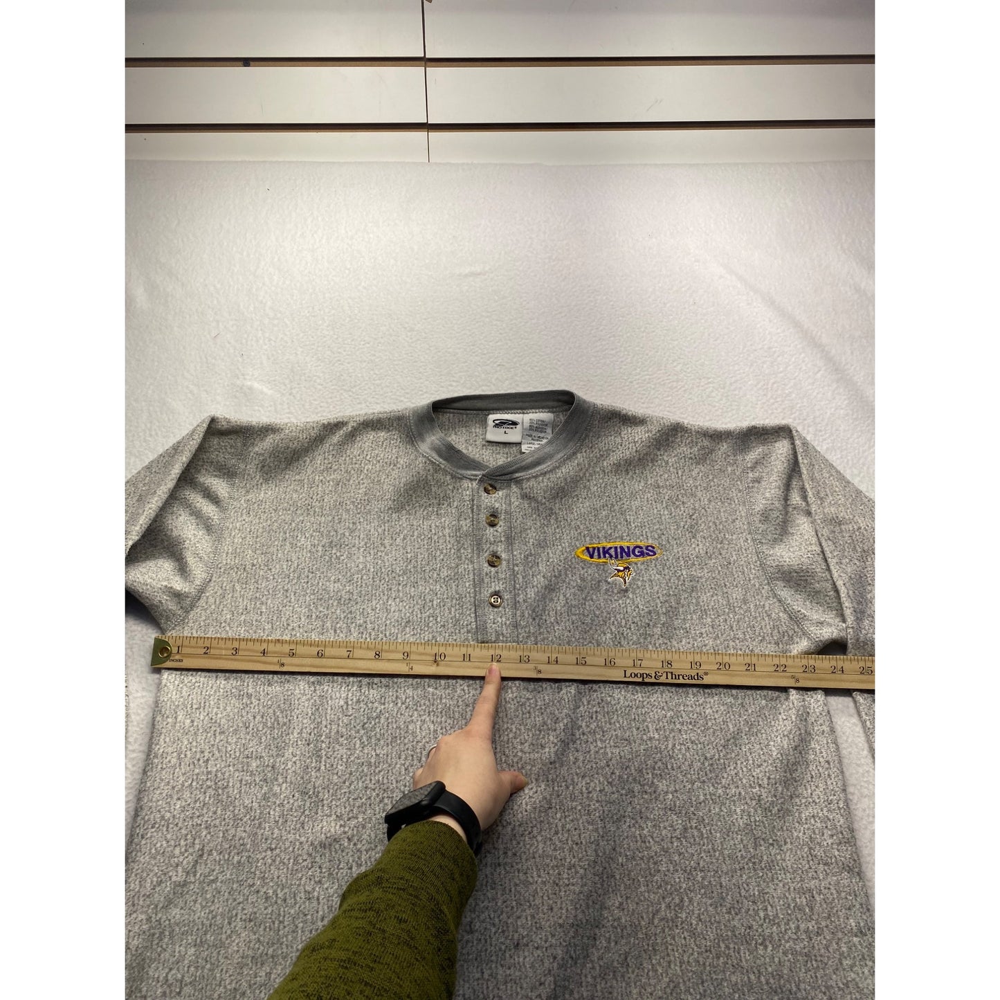 Pro Edge Vikings Henley Long Sleeve Shirt #7384
