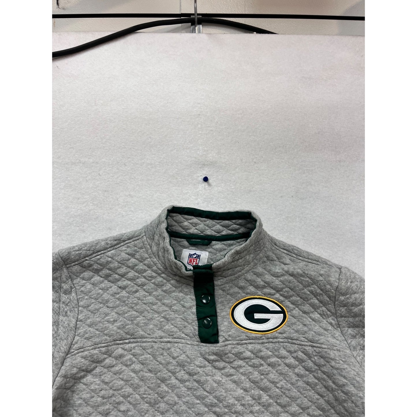 Green Bay Packers Nfl Quilted Quarter Snap Pullover Sweatshirt Xxl/Xxg #880A