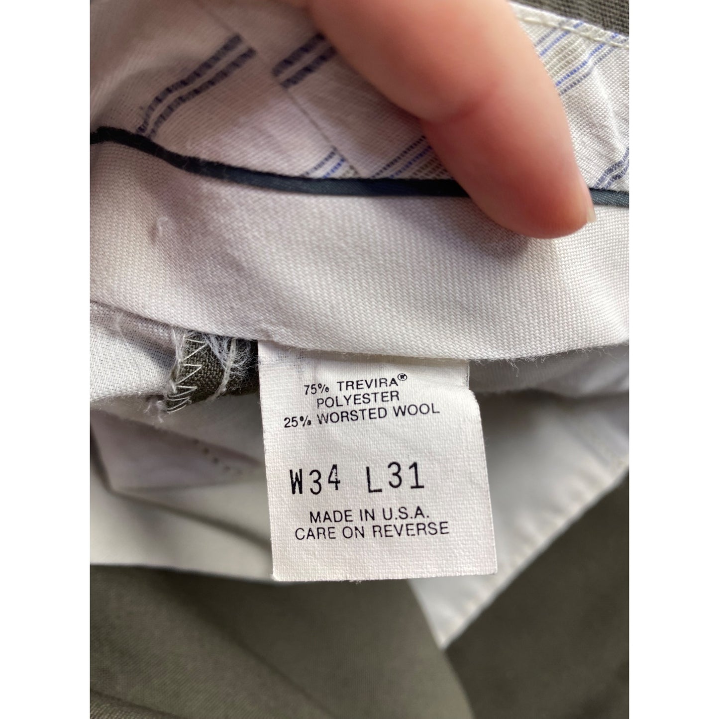 Levis Travelers W34 L31 Mens Vintage Olive Green Pleated Dress Pants #7195