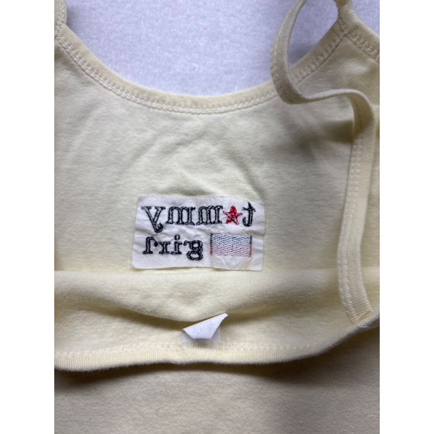 Tommy Girl Yellow Cotton Spaghetti Strap Tank Top XL#6385