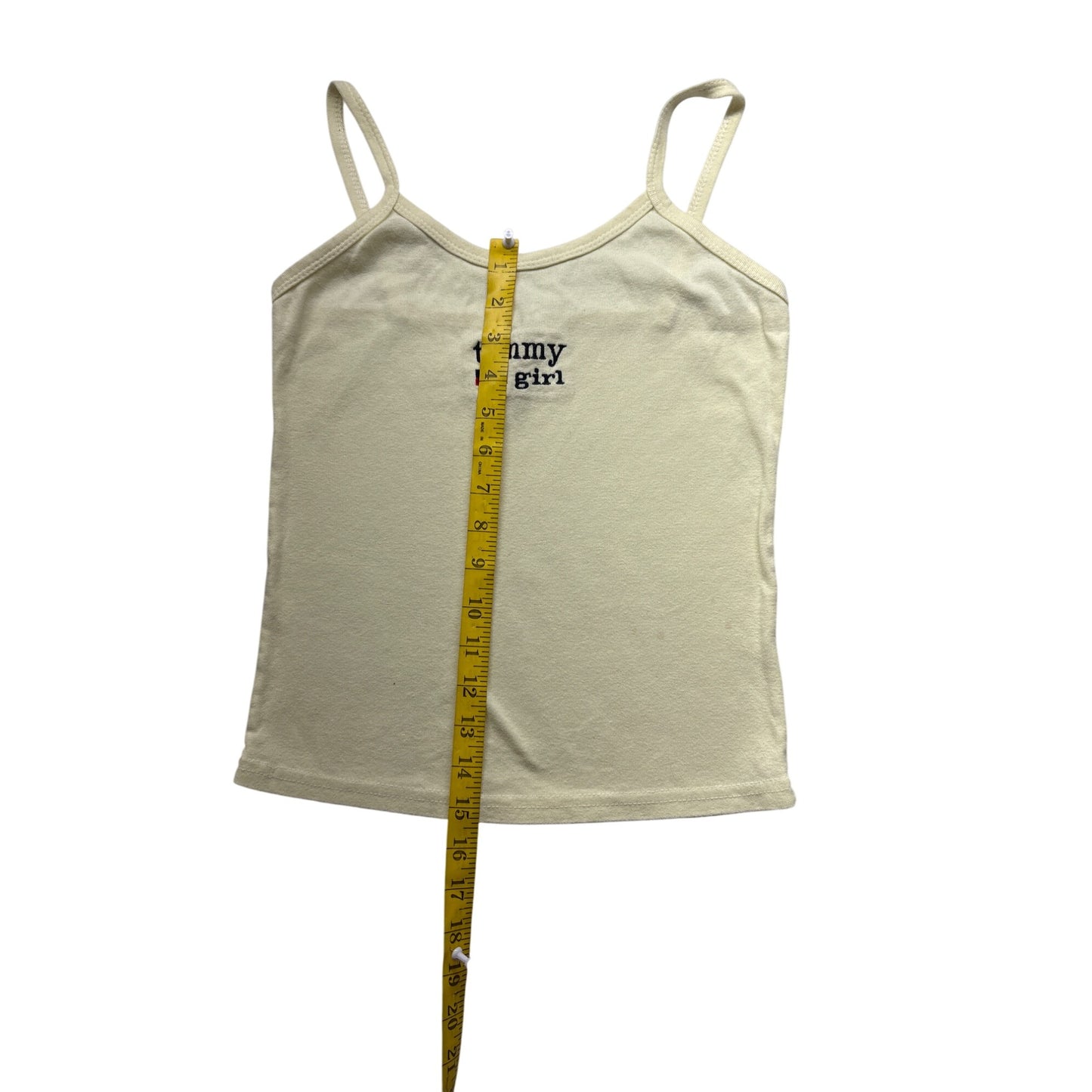 Tommy Girl Yellow Cotton Spaghetti Strap Tank Top XL#6385