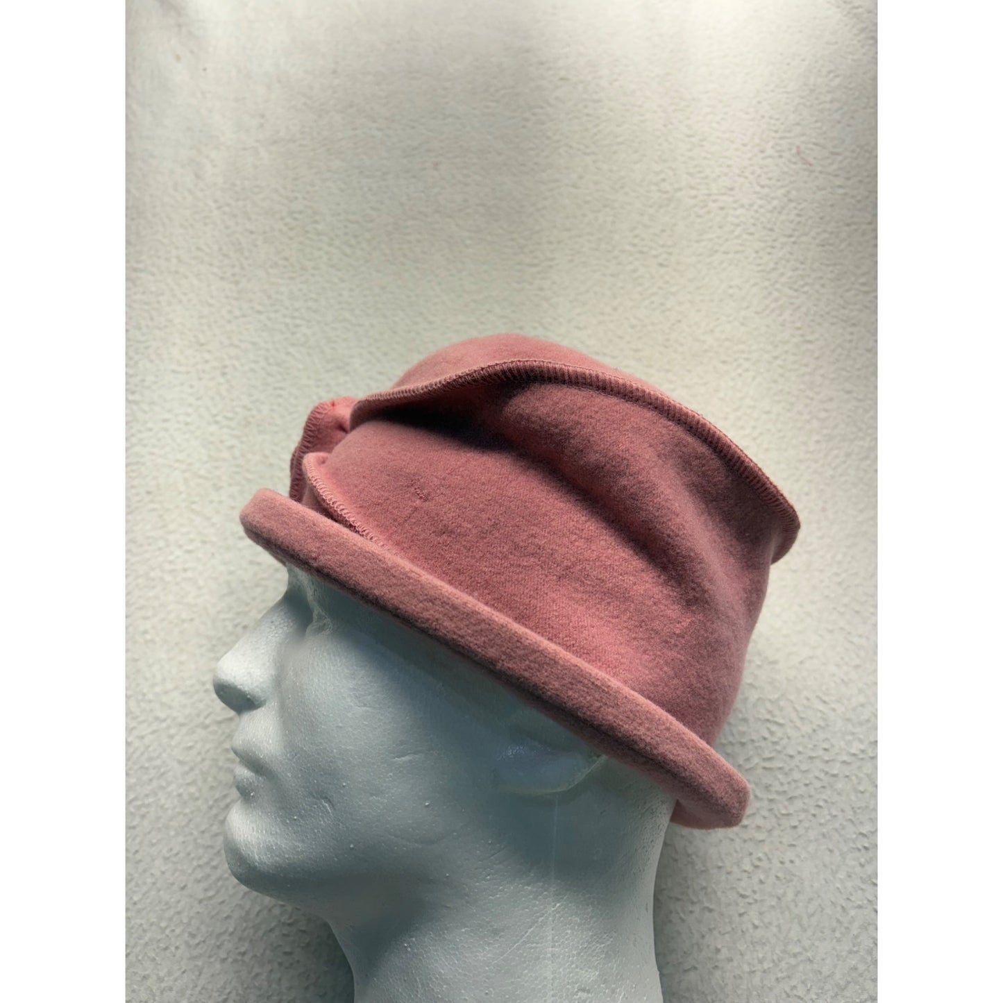 Vintage Style Pink Wool Cloche Hat by Parkhurst #7664