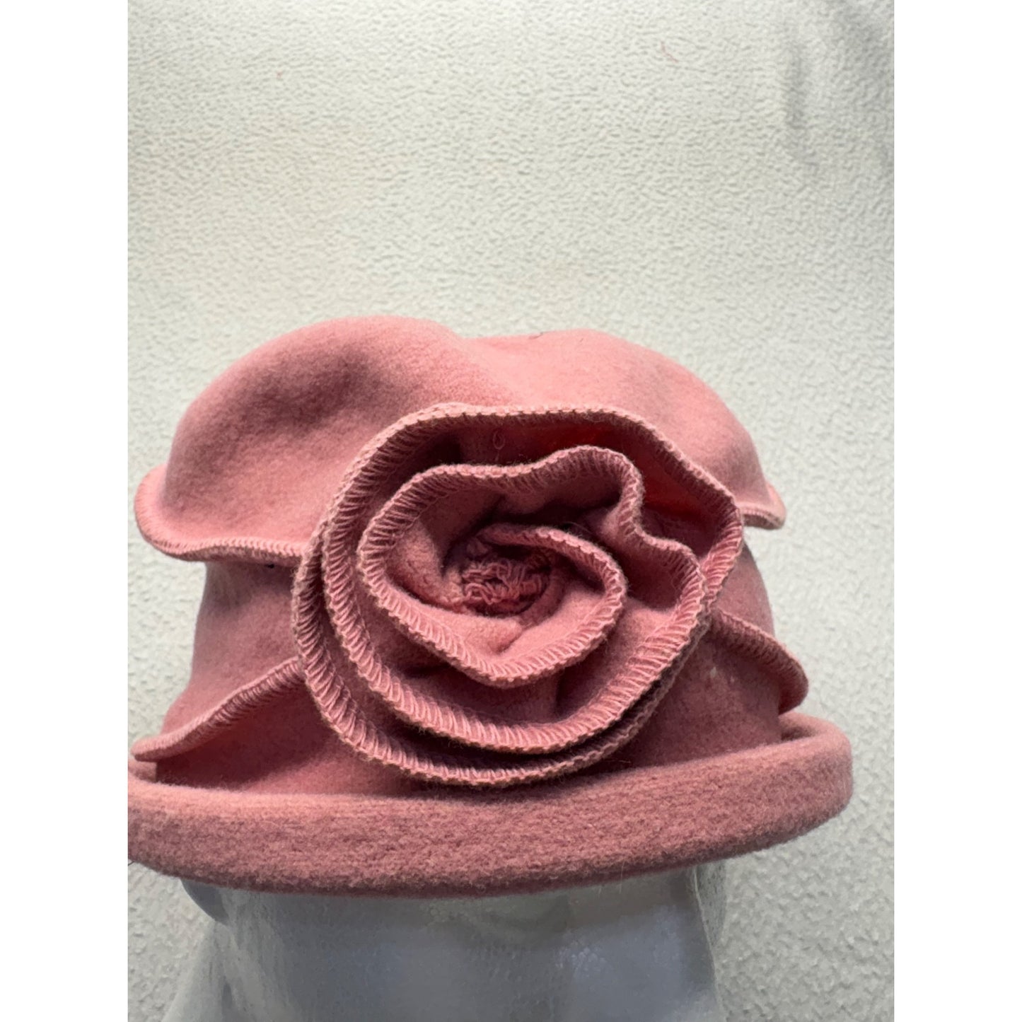Vintage Style Pink Wool Cloche Hat by Parkhurst #7664