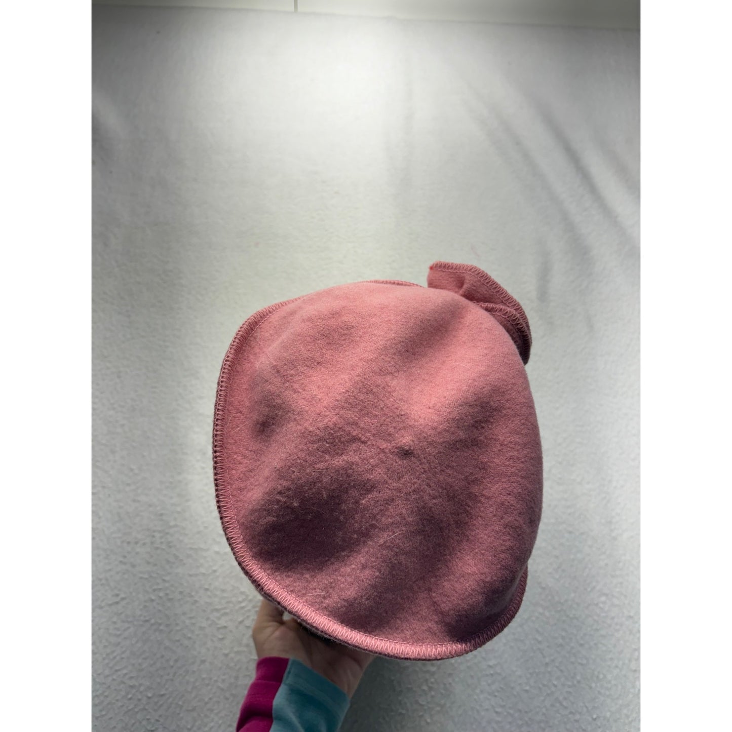 Vintage Style Pink Wool Cloche Hat by Parkhurst #7664