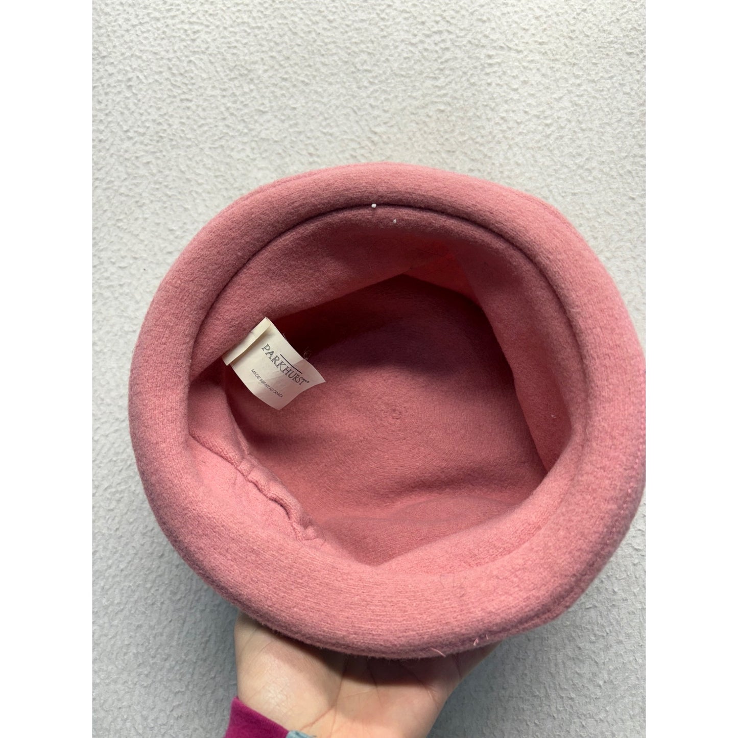 Vintage Style Pink Wool Cloche Hat by Parkhurst #7664