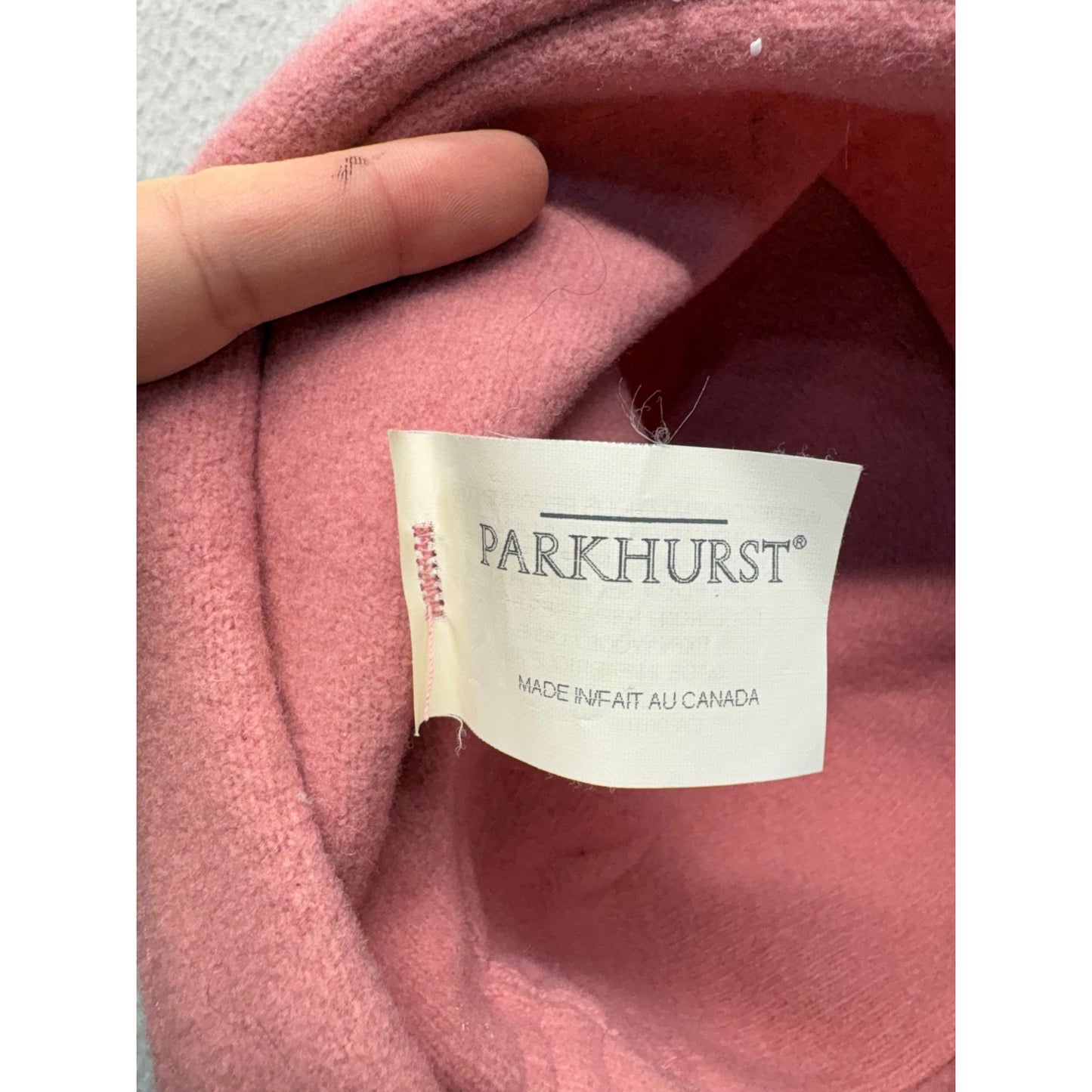 Vintage Style Pink Wool Cloche Hat by Parkhurst #7664