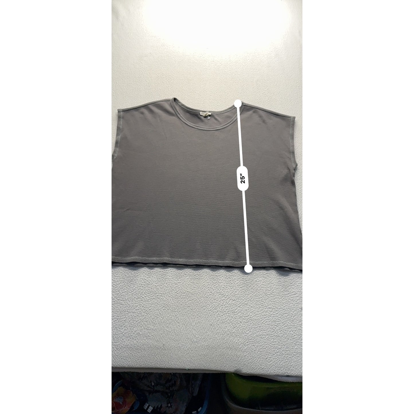 Eileen Fisher Dark Grey Sleeveless Top Size XL Lightweight T#9167