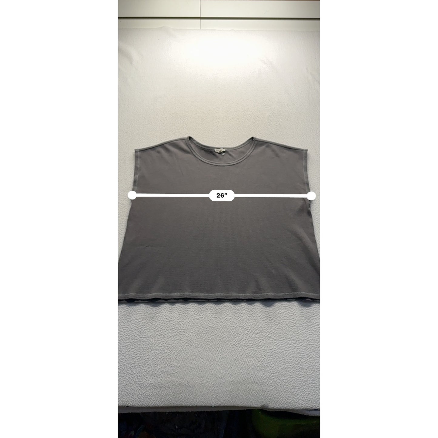 Eileen Fisher Dark Grey Sleeveless Top Size XL Lightweight T#9167