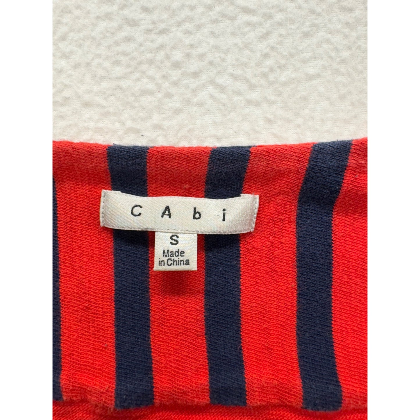 Cabi Womens Red & Navy Striped Cardigan Blazer #7694