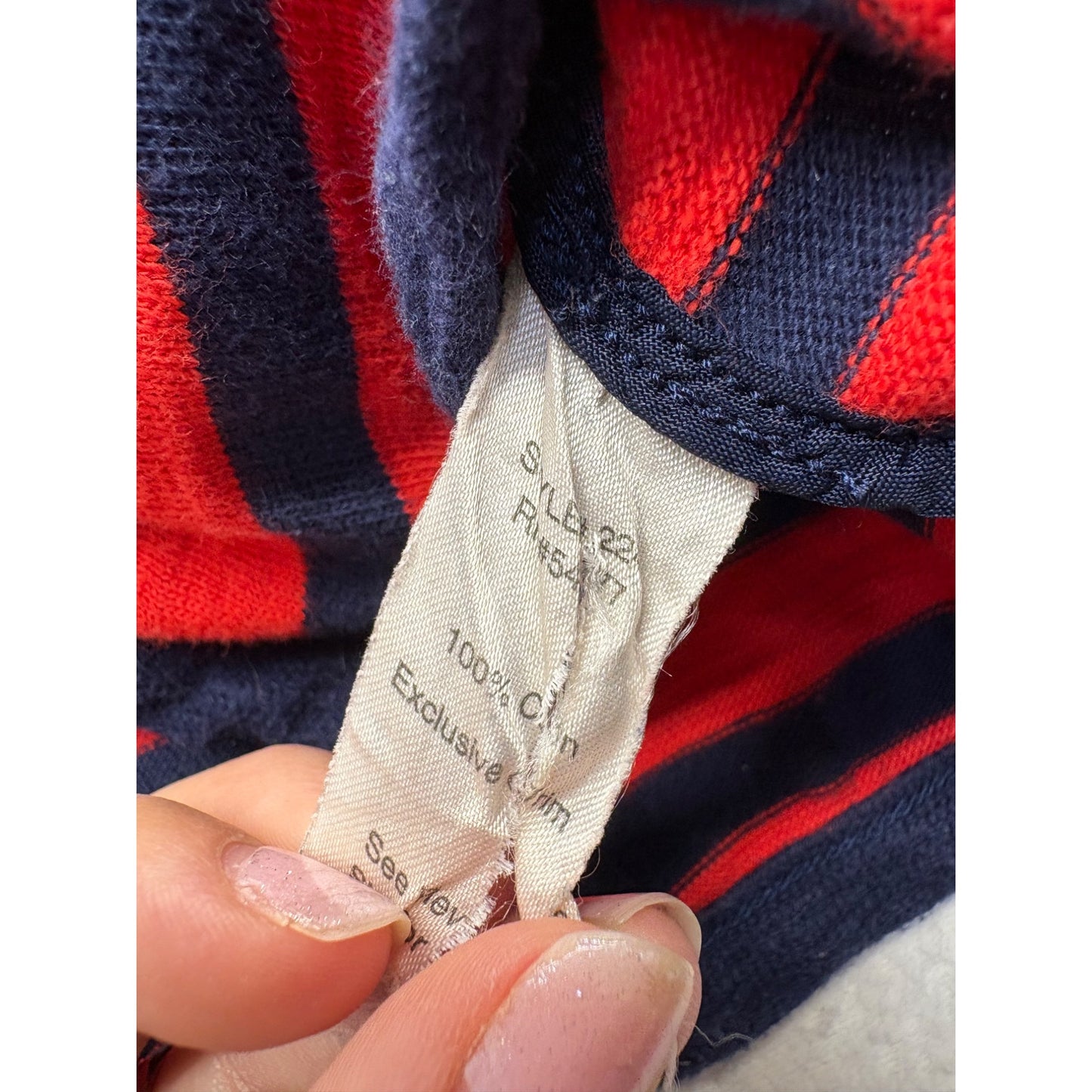 Cabi Womens Red & Navy Striped Cardigan Blazer #7694