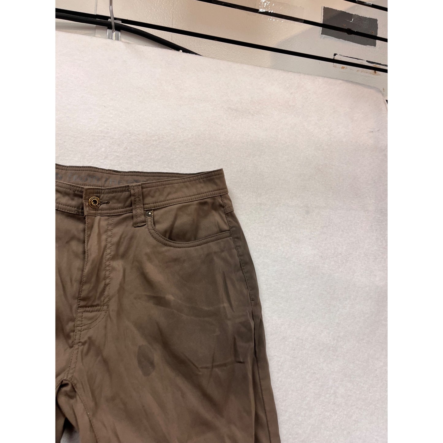 PrAna Mens Khaki Brown Pants 33W X 32L Slim Fit #946A