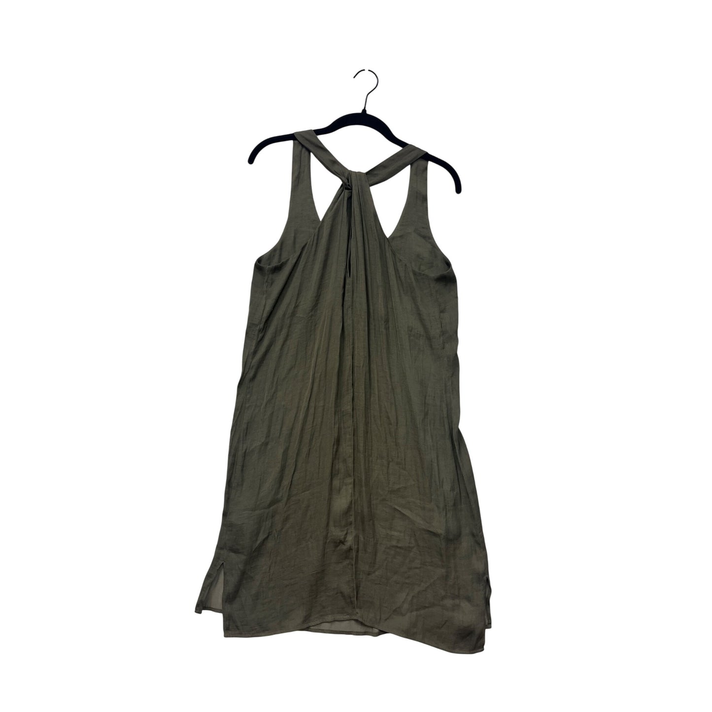 Women’s Small Trouvé Olive Green Sleeveless Knotted Back Tank Dress #6686