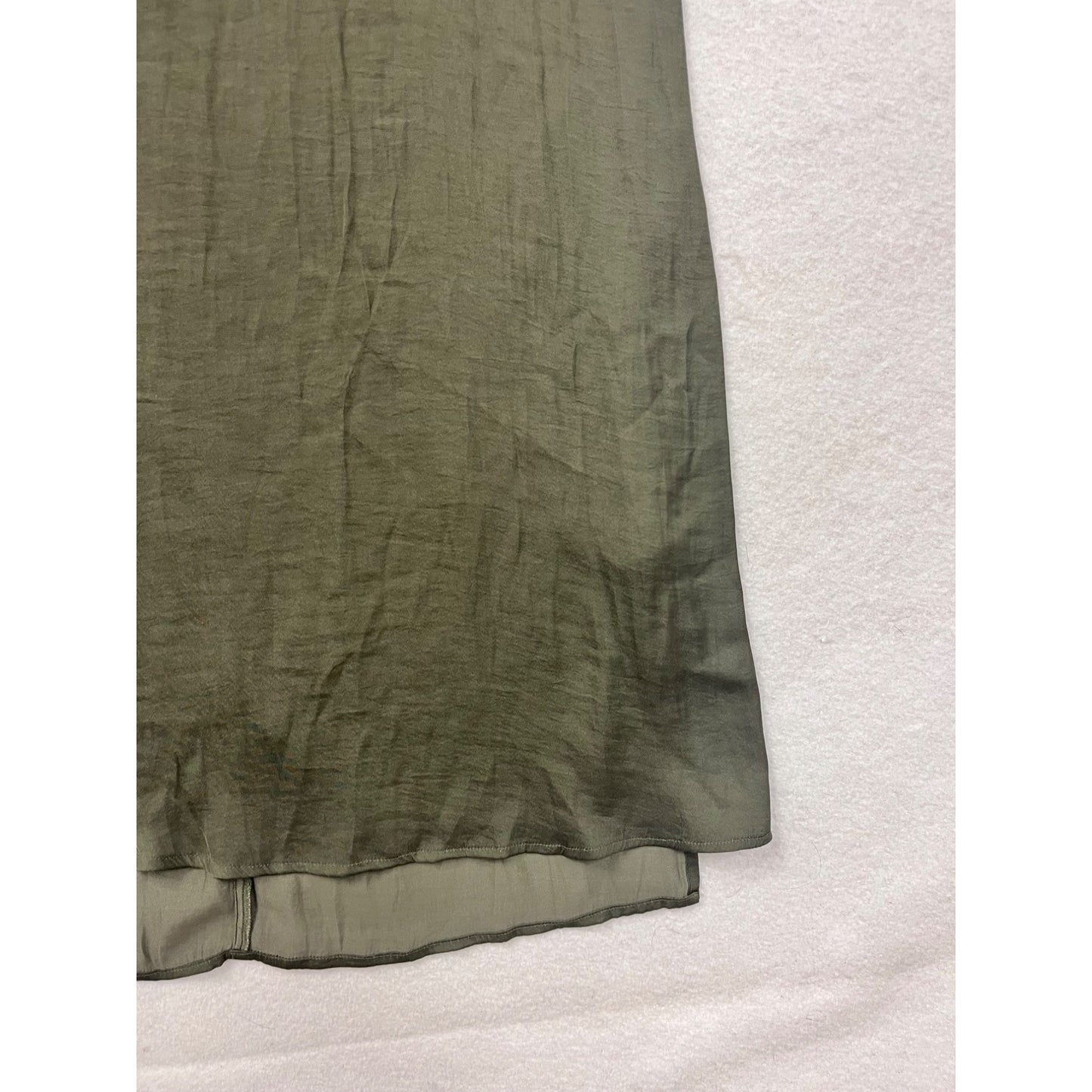Women’s Small Trouvé Olive Green Sleeveless Knotted Back Tank Dress #6686