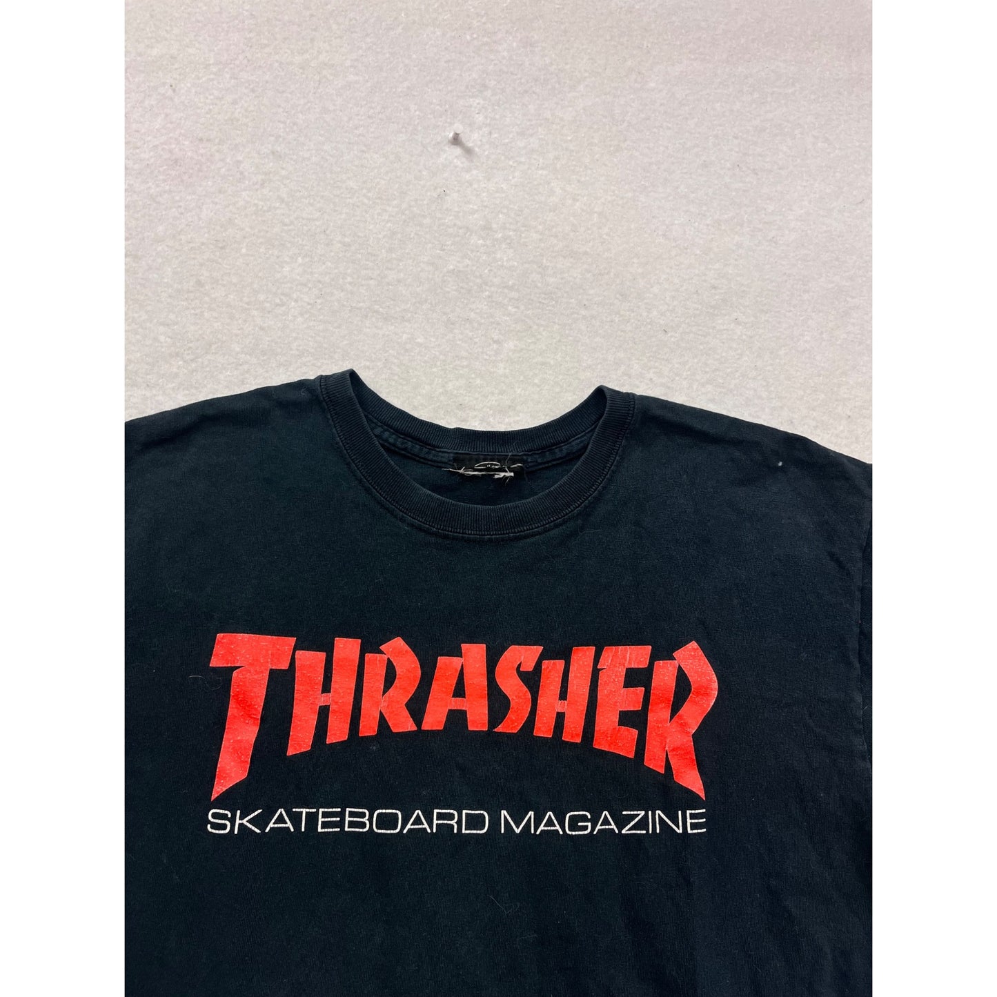 Thrasher Skateboard Magazine Black T-Shirt Mens S/M #252A