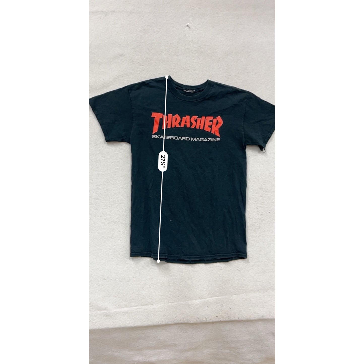 Thrasher Skateboard Magazine Black T-Shirt Mens S/M #252A