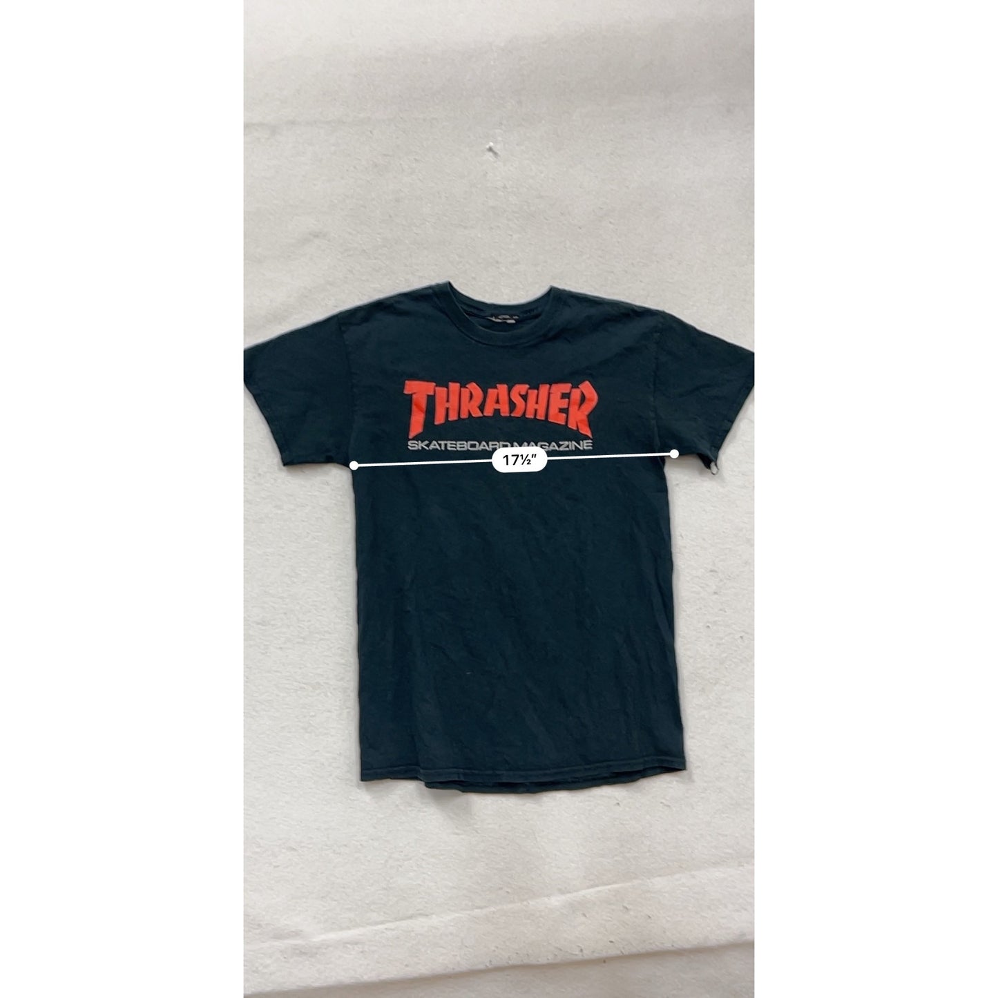 Thrasher Skateboard Magazine Black T-Shirt Mens S/M #252A