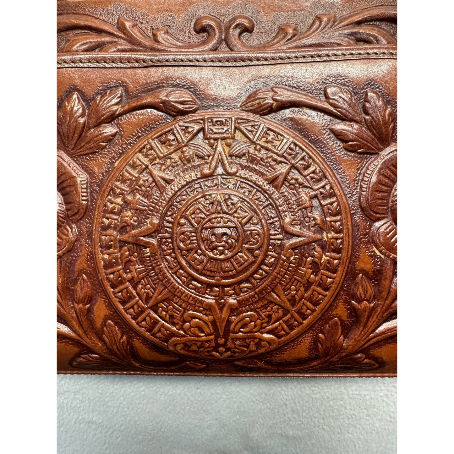 Vintage Mont- Abur Tooled Leather Purse #5924