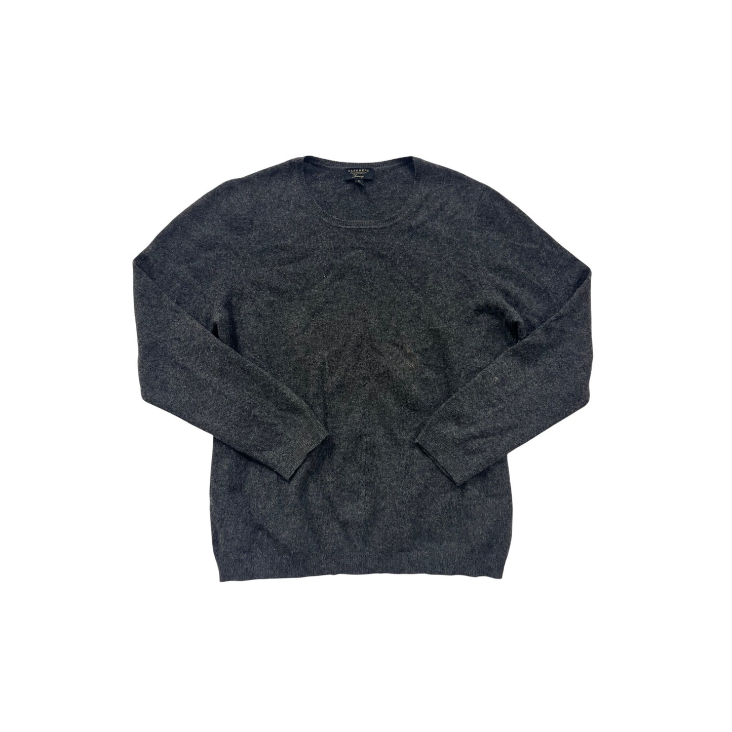 Charter Club Womens XL Luxury Cashmere Gray Crewneck #8192