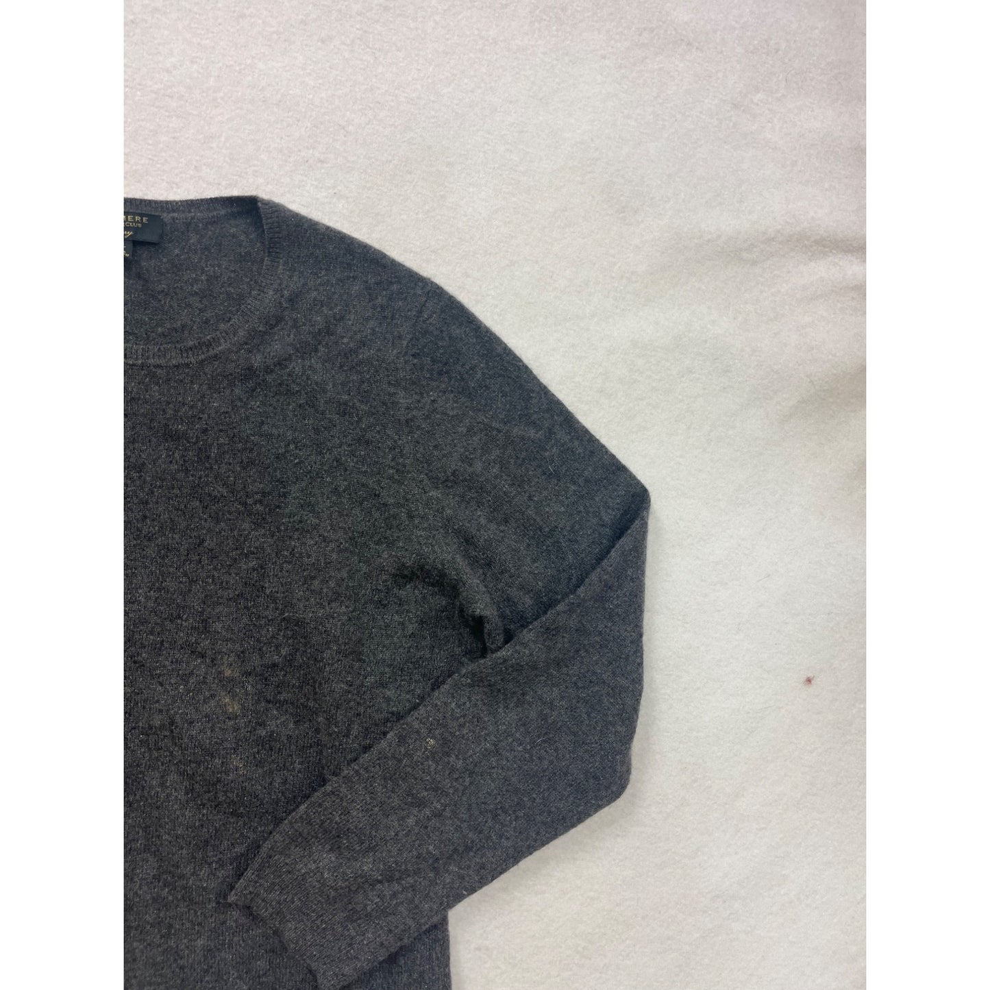 Charter Club Womens XL Luxury Cashmere Gray Crewneck #8192