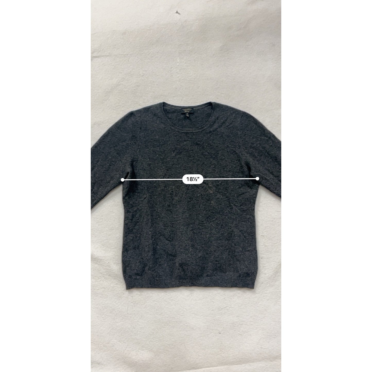 Charter Club Womens XL Luxury Cashmere Gray Crewneck #8192