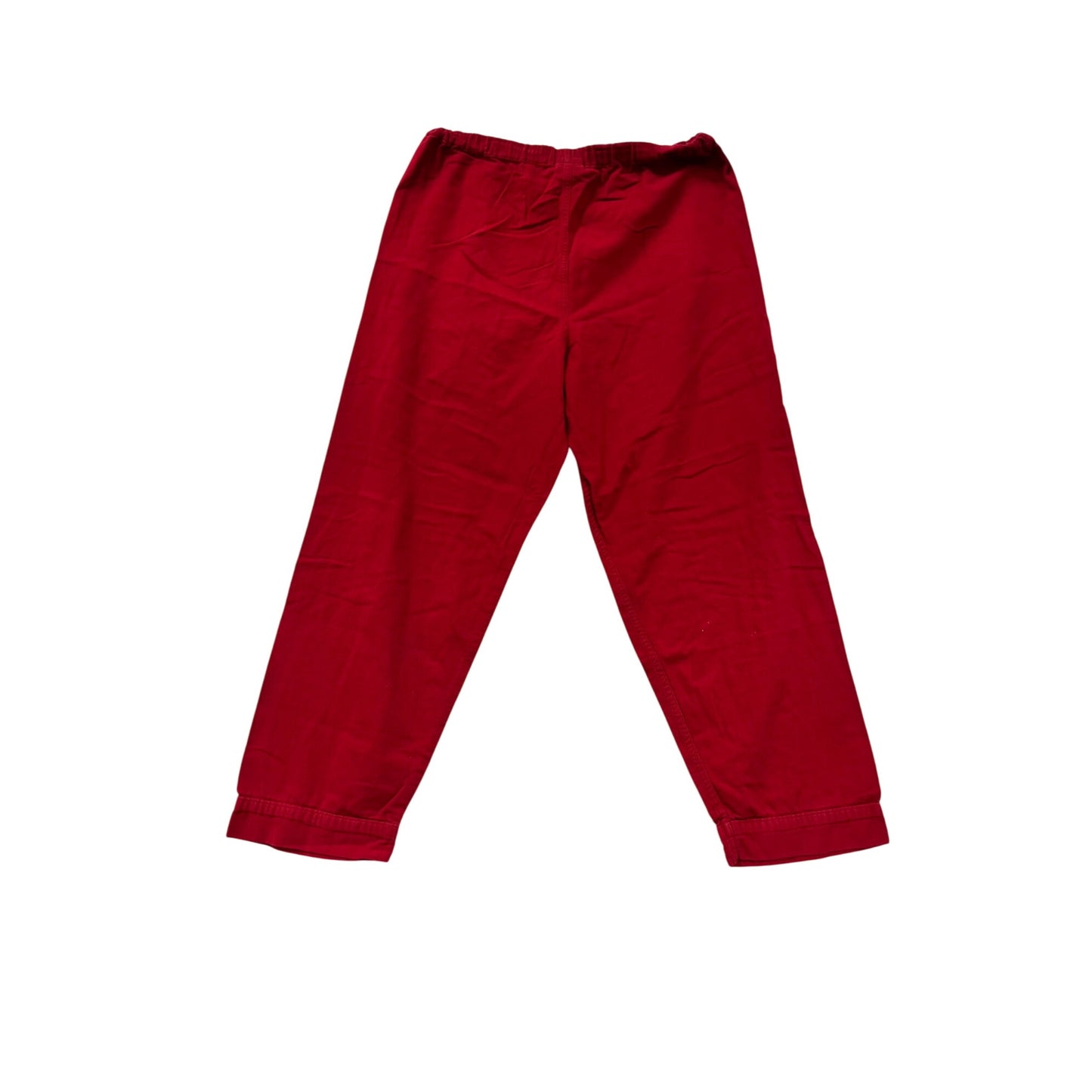 Mens Red Lands End Cotton Lounge Pants Size M #8988