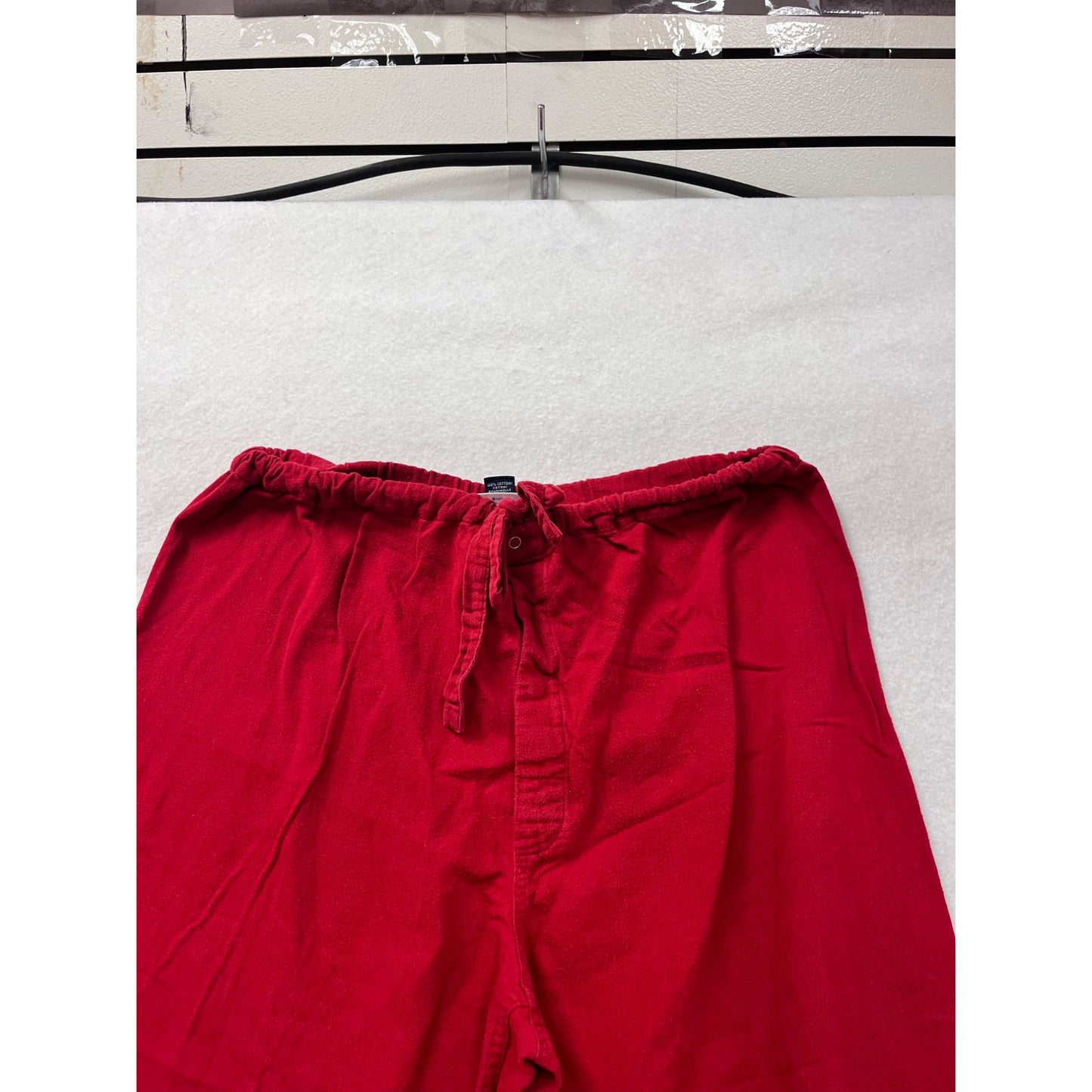 Mens Red Lands End Cotton Lounge Pants Size M #8988