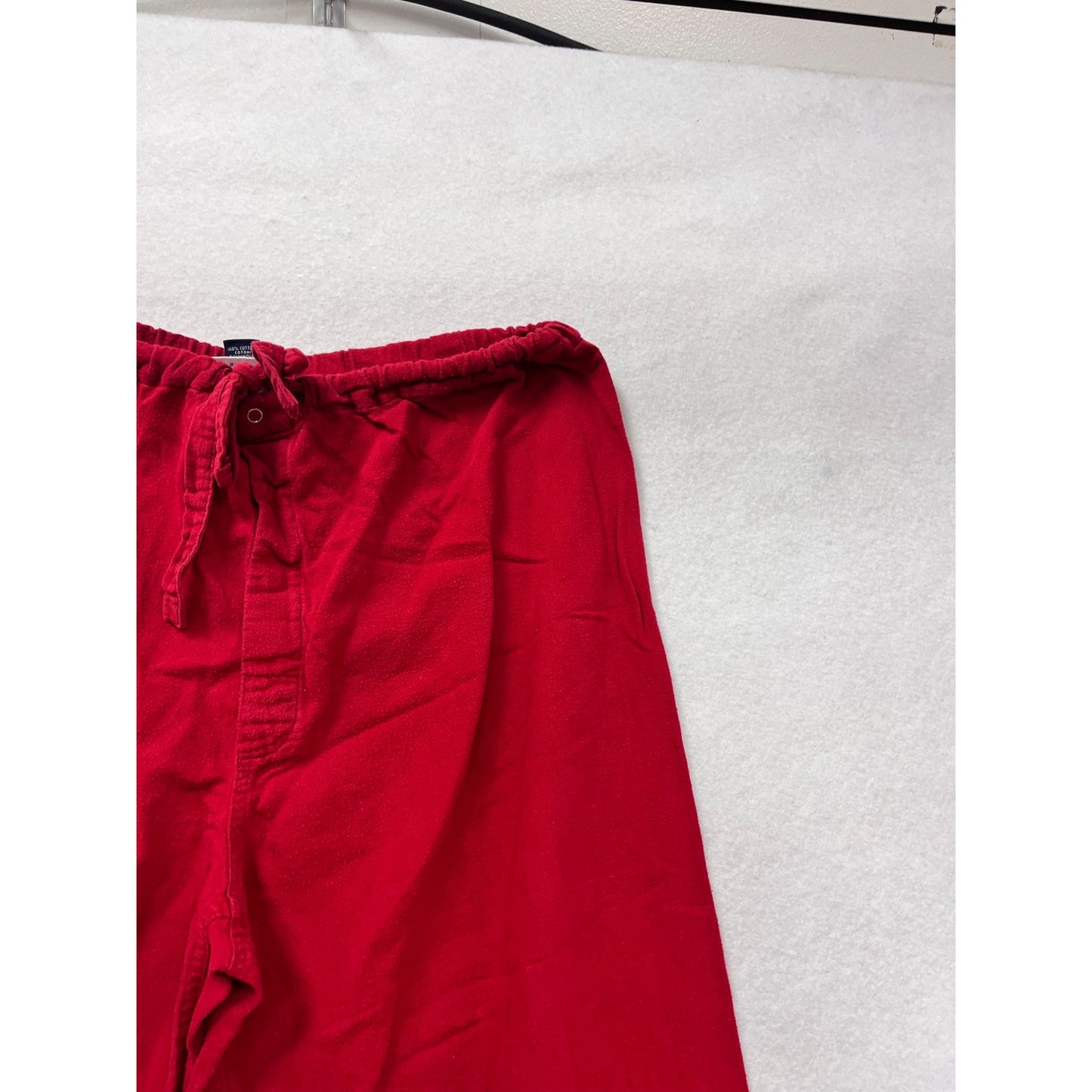 Mens Red Lands End Cotton Lounge Pants Size M #8988