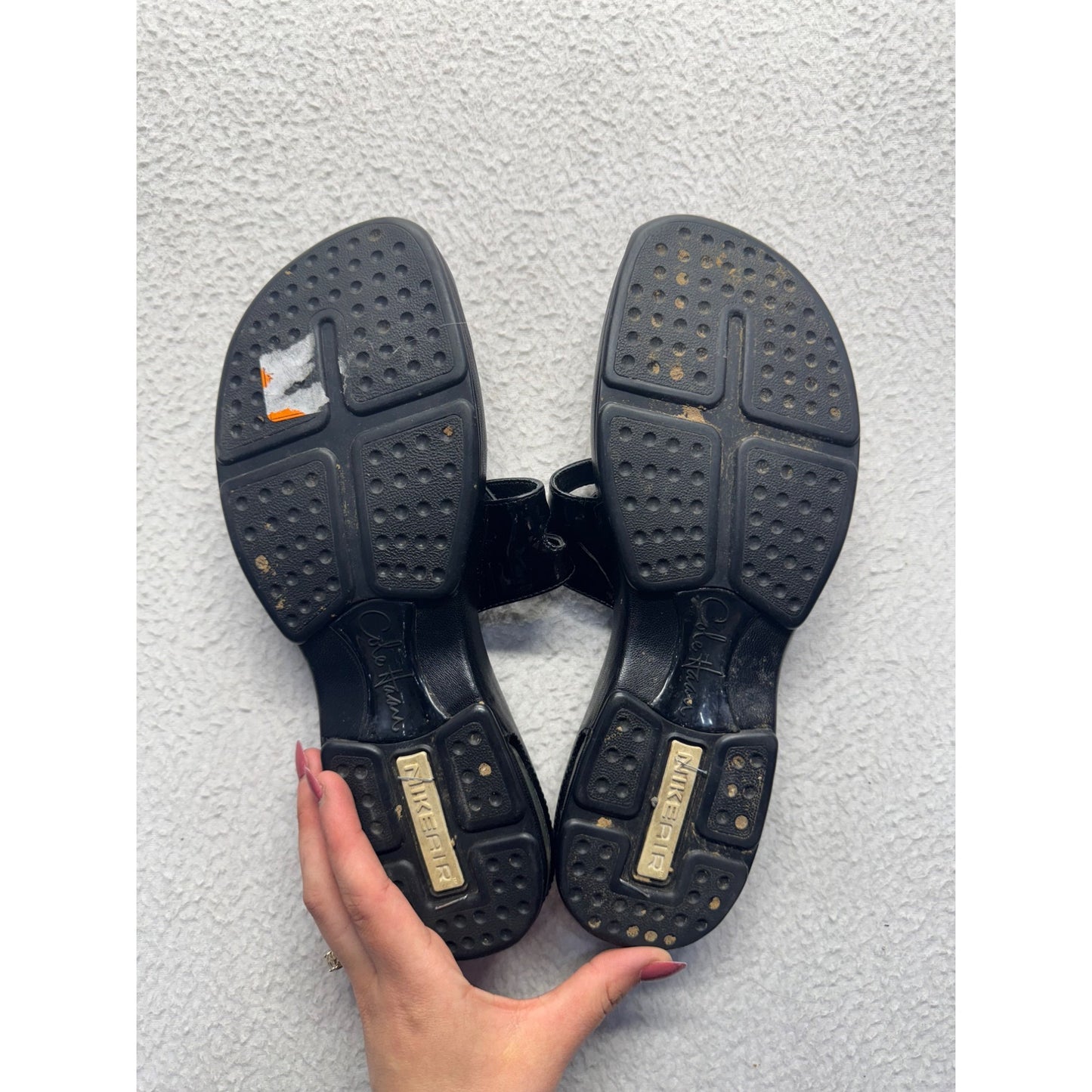 Cole Haan Black Air Slide Sandals With Buckle Detail #9021