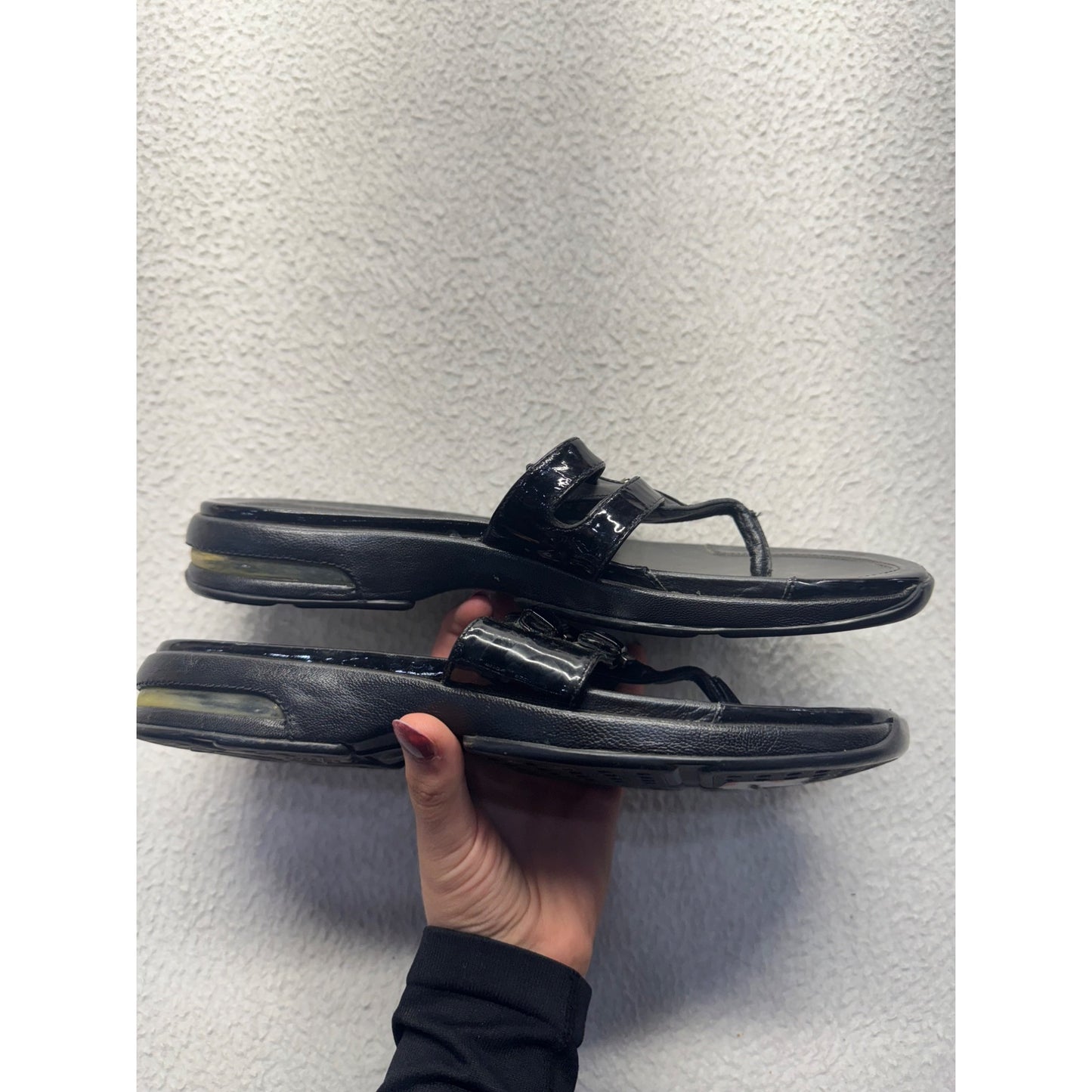 Cole Haan Black Air Slide Sandals With Buckle Detail #9021