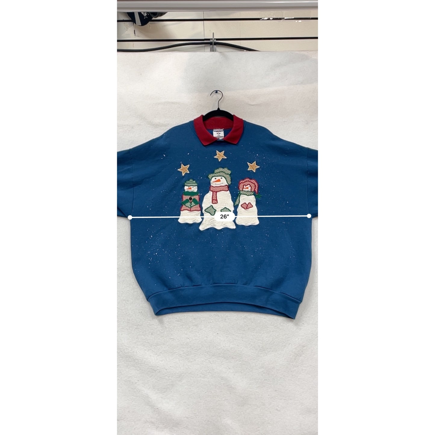 Vintage Jerzees 2X Blue Holiday Sweatshirt #992A
