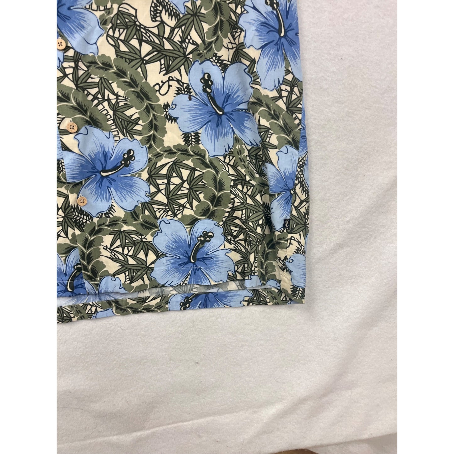 Ocean Pacific Mens XL Hawaiian Floral Button-Up #8086