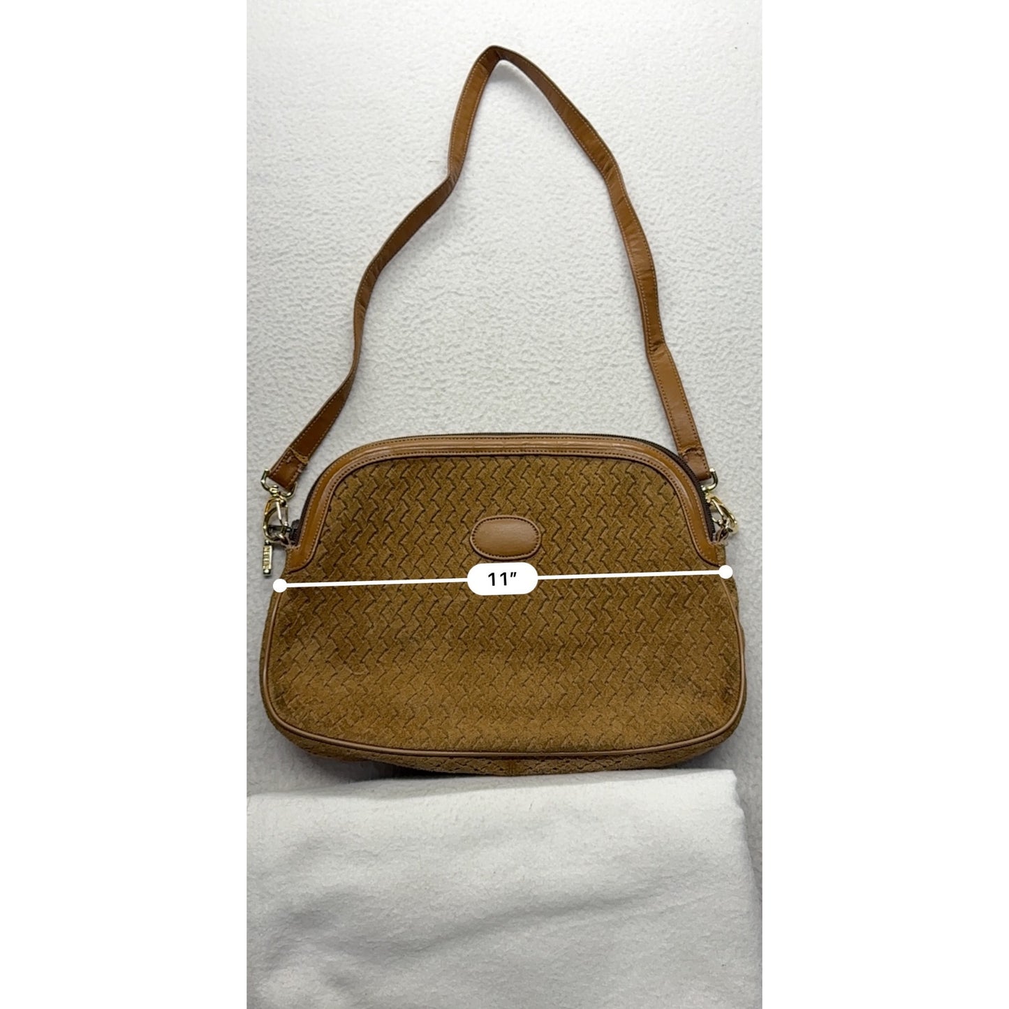 Vintage Tan Shoulder Bag With Woven Design #7599
