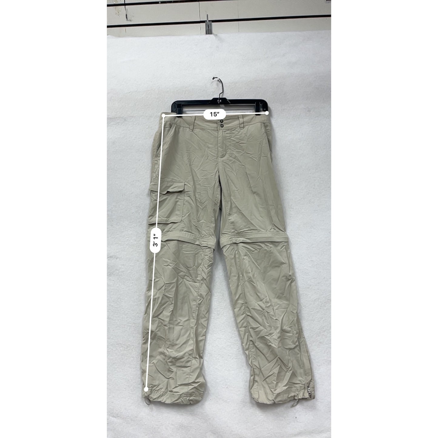 Columbia Womens Omni-Shade Convertible Cargo Pants Beige Size 10 #6826