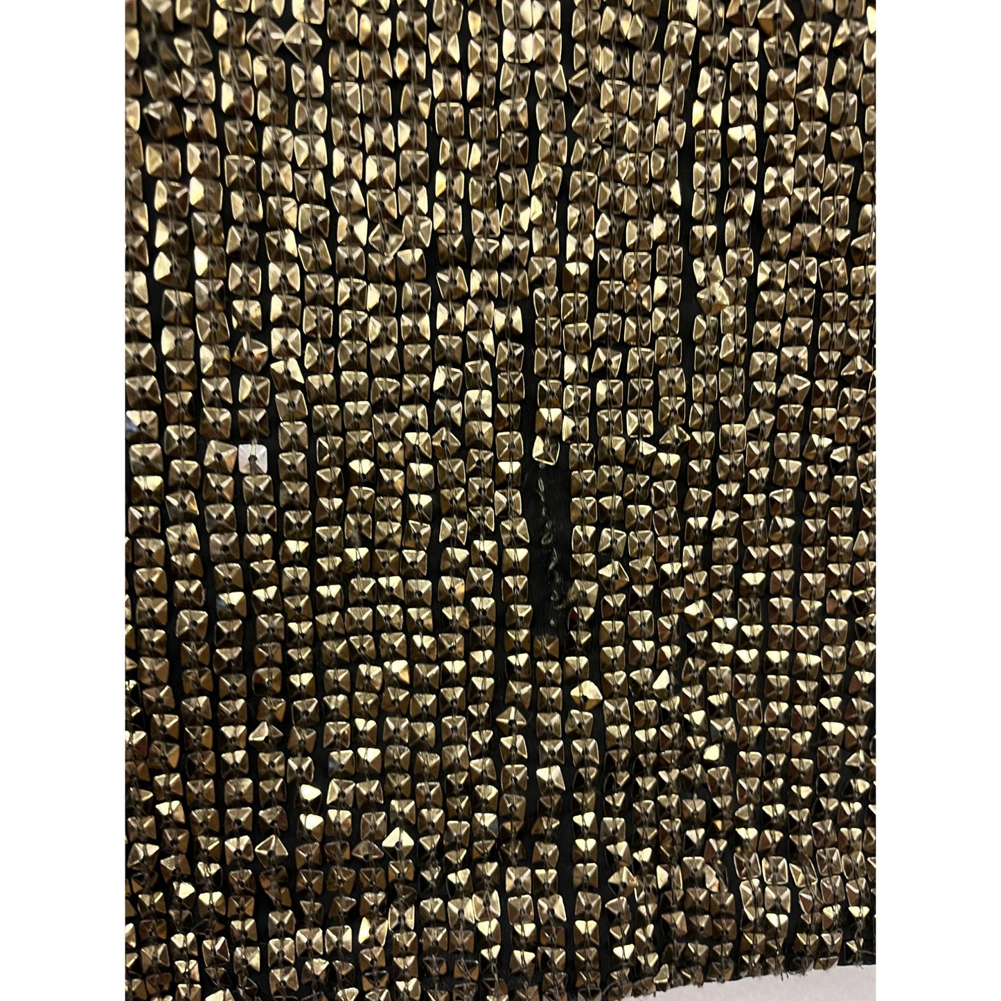 Joie Black & Gold Sequin Long Sleeve Square Neck Top #6069