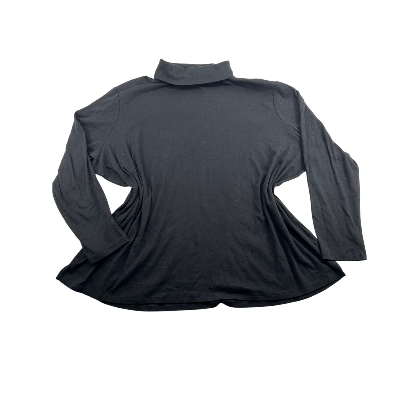 Lane Bryant Womens Black Turtleneck Long Sleeve Top Cotton Blend #6469