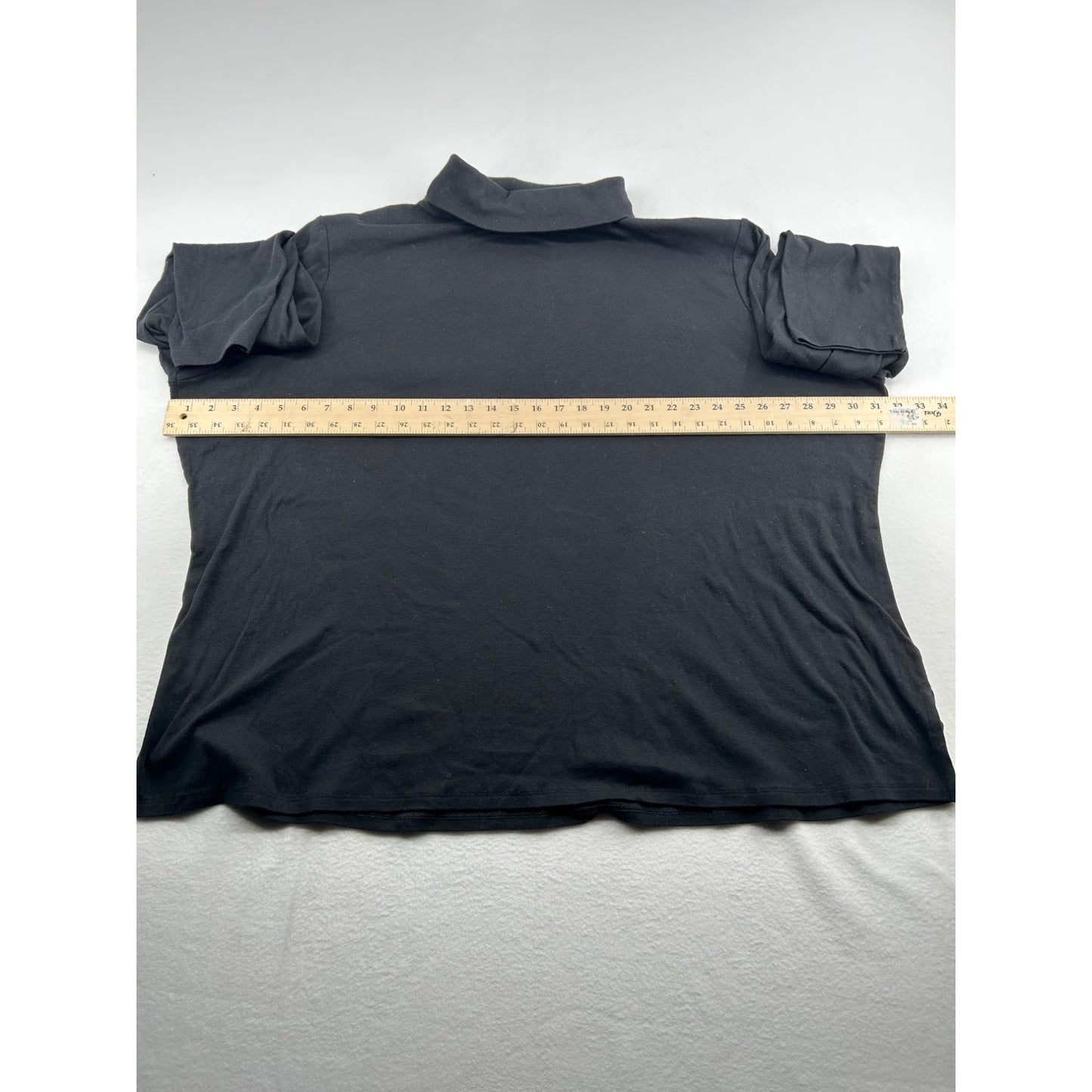 Lane Bryant Womens Black Turtleneck Long Sleeve Top Cotton Blend #6469