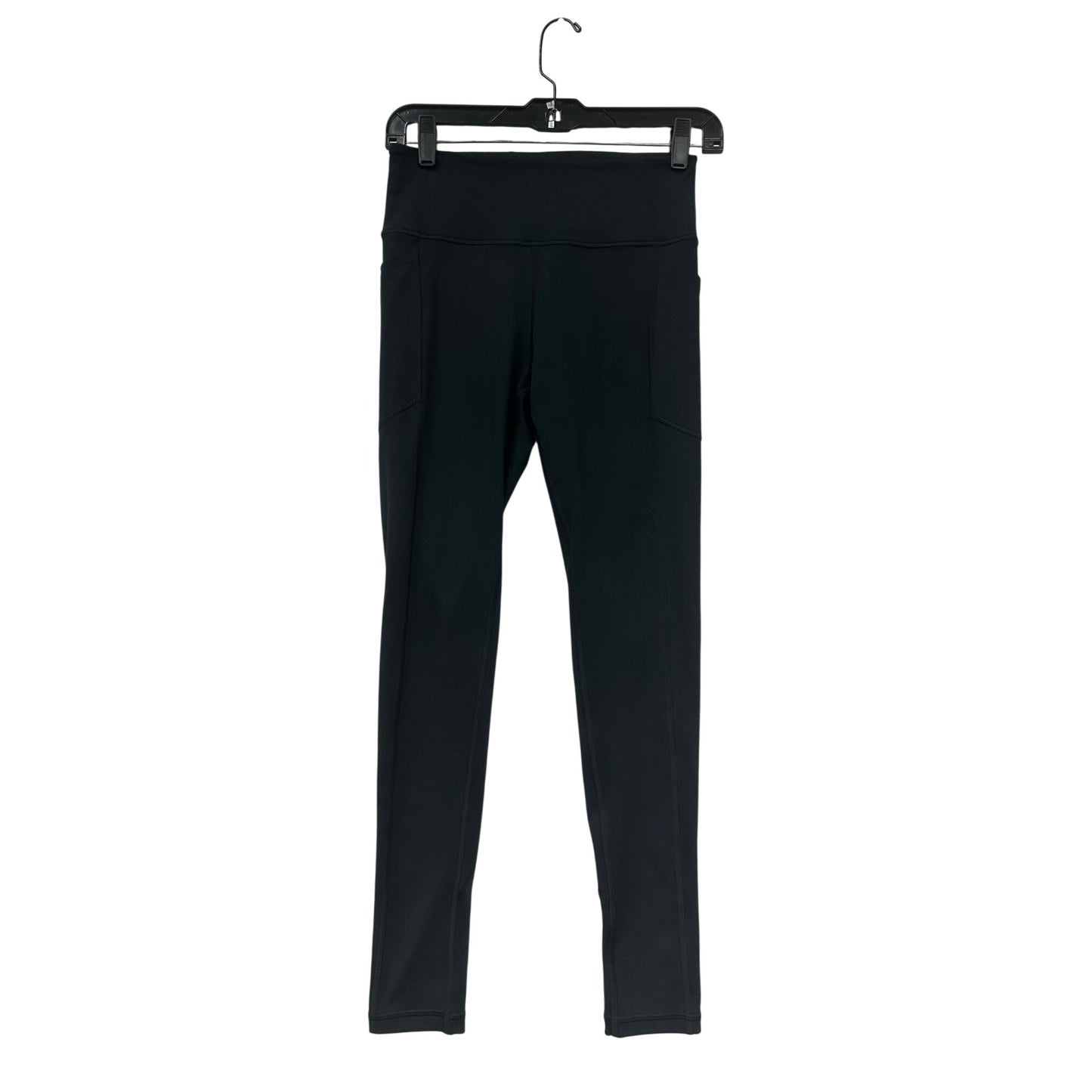 Womens Black High-Waisted Active Leggings With Pockets Size S #6593