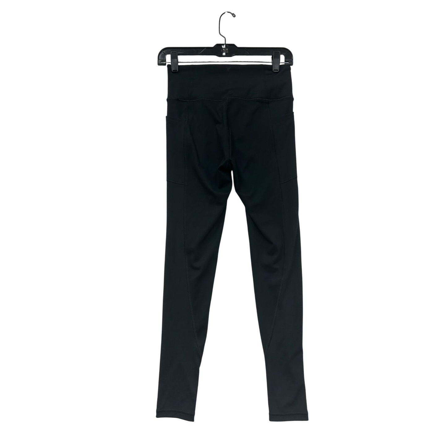 Womens Black High-Waisted Active Leggings With Pockets Size S #6593