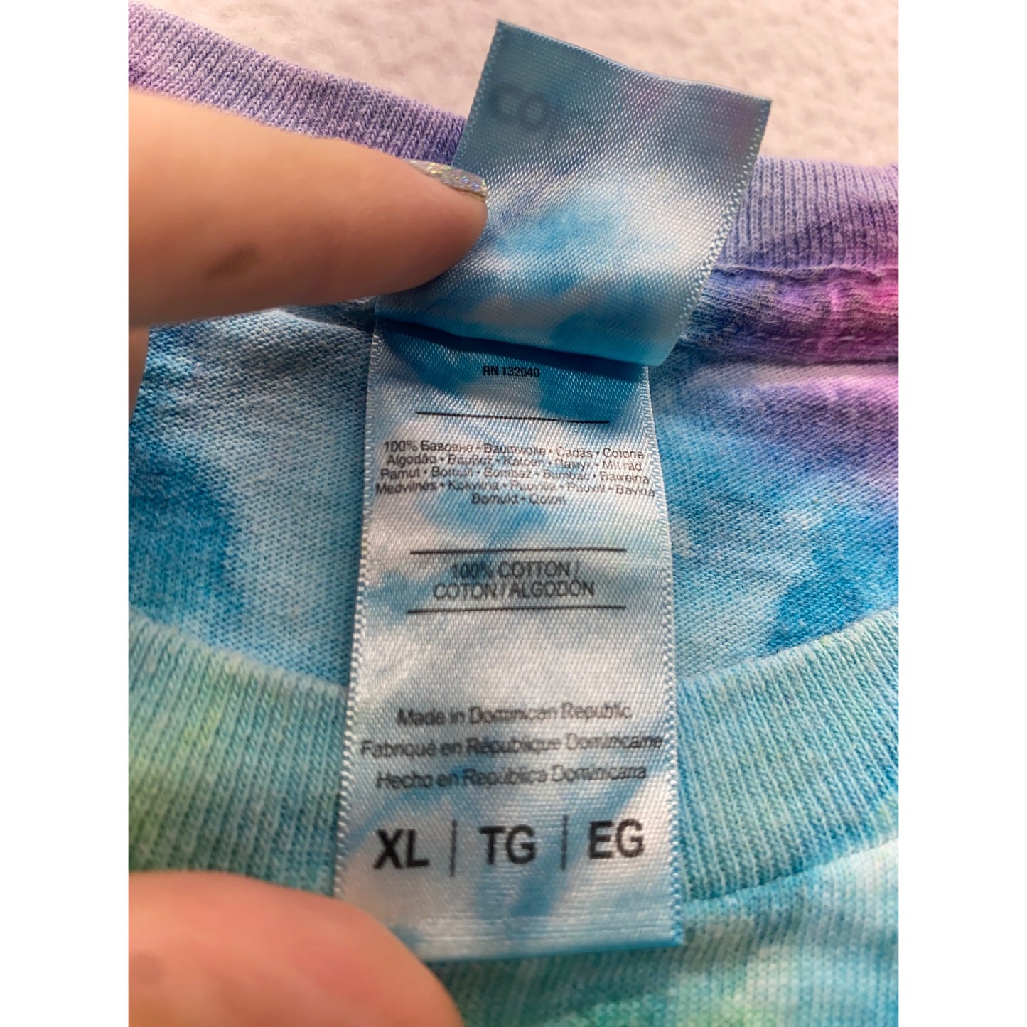 Colortone Tie-Dye T-Shirt XL "Baked On Maui" Peace Sign #7157