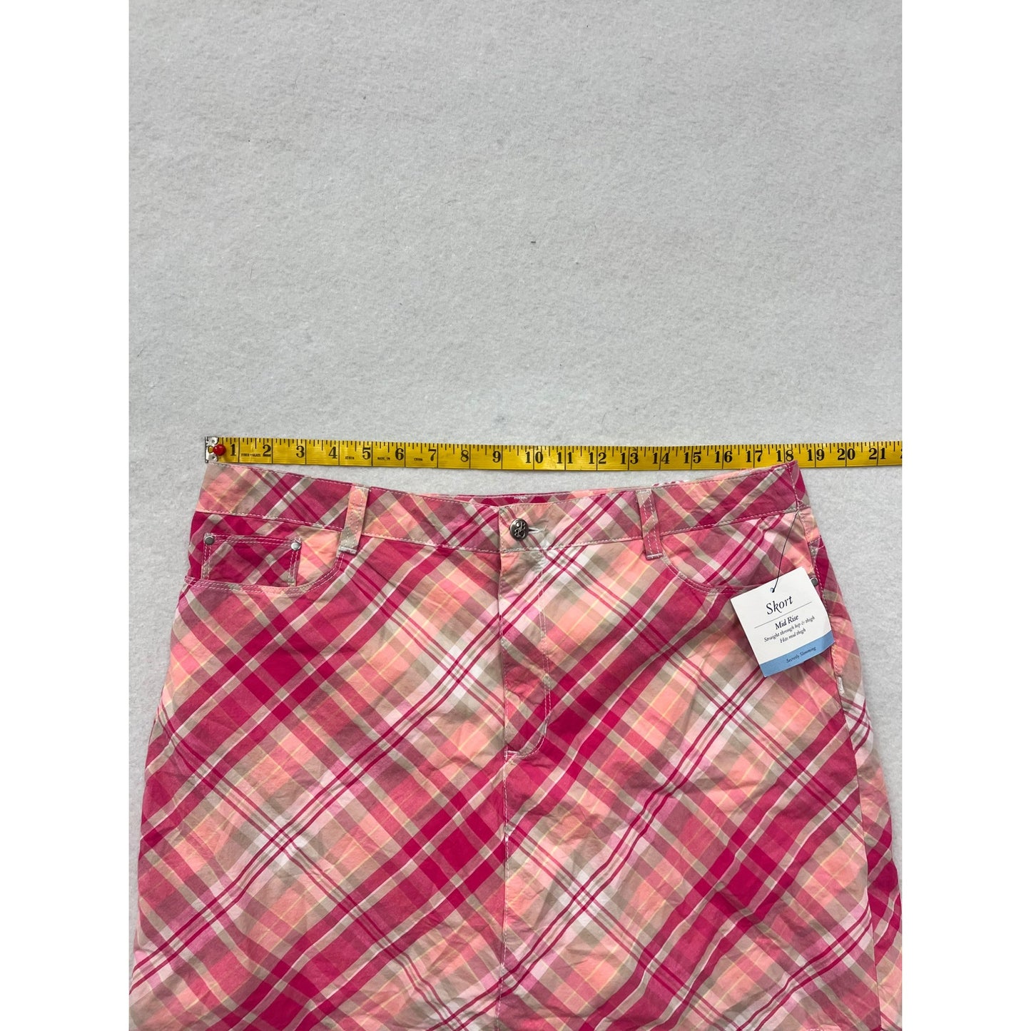 Women's Y2K Croft & Barrow Classic Fit Pink Plaid Skort #6020