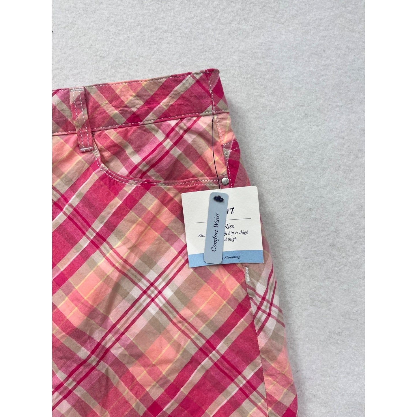 Women's Y2K Croft & Barrow Classic Fit Pink Plaid Skort #6020