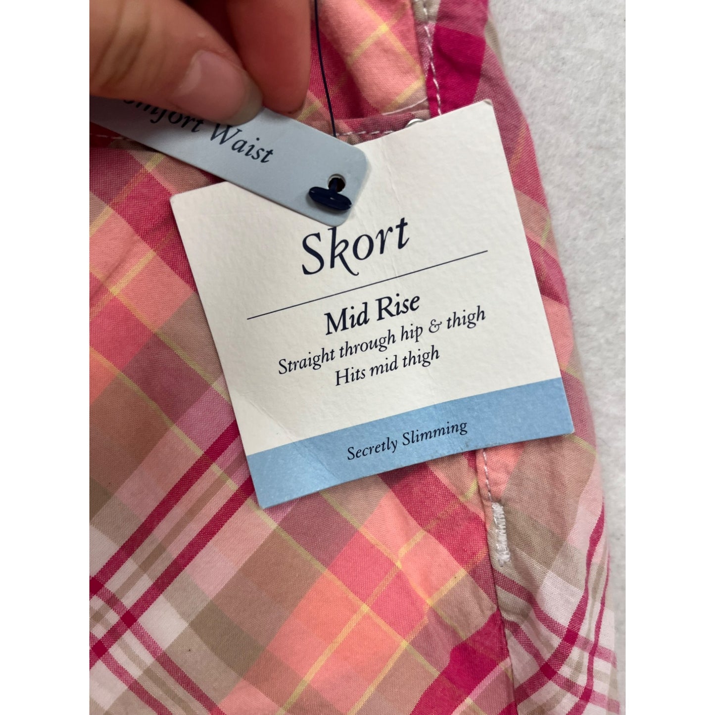 Women's Y2K Croft & Barrow Classic Fit Pink Plaid Skort #6020